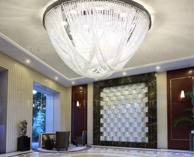 酒店非标水晶灯能实现最完美的灯具照明效果